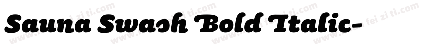Sauna Swash Bold Italic字体转换
